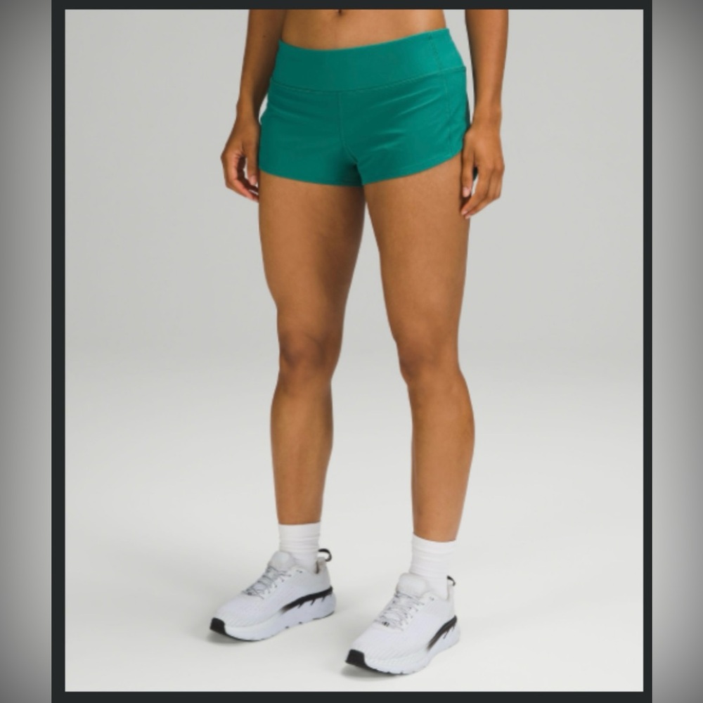 NWT Speed Up Low-Rise Short 2.5" in Teal Lagoon [lululemon]